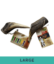 Bubimex - Natural Deer, Original Antler for Dogs – Split Chew, S - M - L - XL For All Breeds