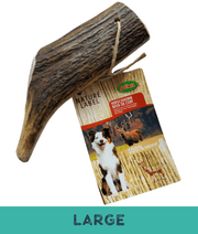 Bubimex - Natural Deer, Original Antler for Dogs – Split Chew, S - M - L - XL For All Breeds