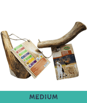 Bubimex - Natural Deer, Original Antler for Dogs – Split Chew, S - M - L - XL For All Breeds