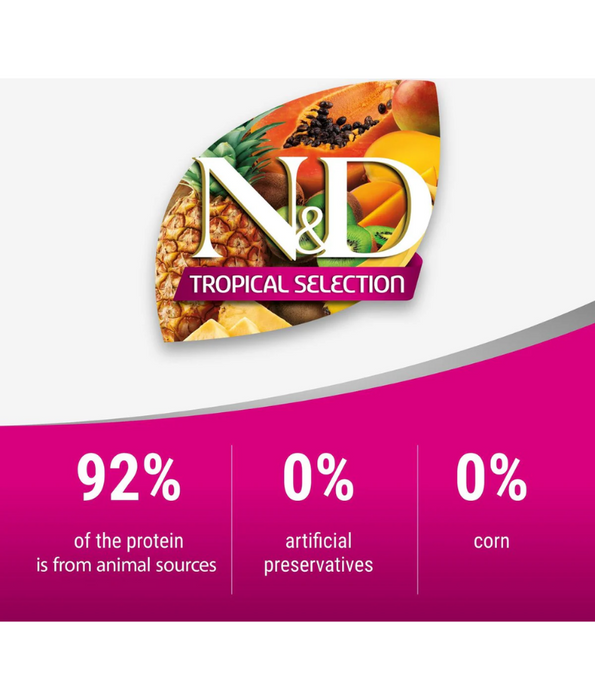 Farmina - N&D Tropical Selection, Dry Dog Food - Salmon & Tropical Fruits Adult Medium & Maxi 10kg