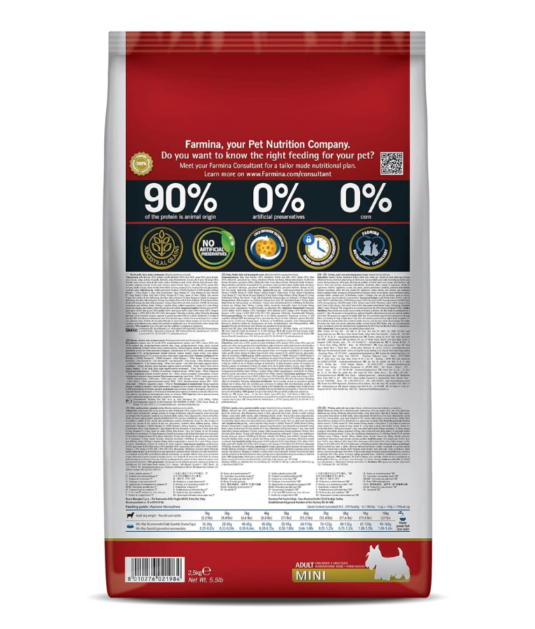 Farmina - N&D Ancestral Grain, Chicken and Pomegranate Adult Dry Dog Food For Mini and Small Breeds 2.5kg