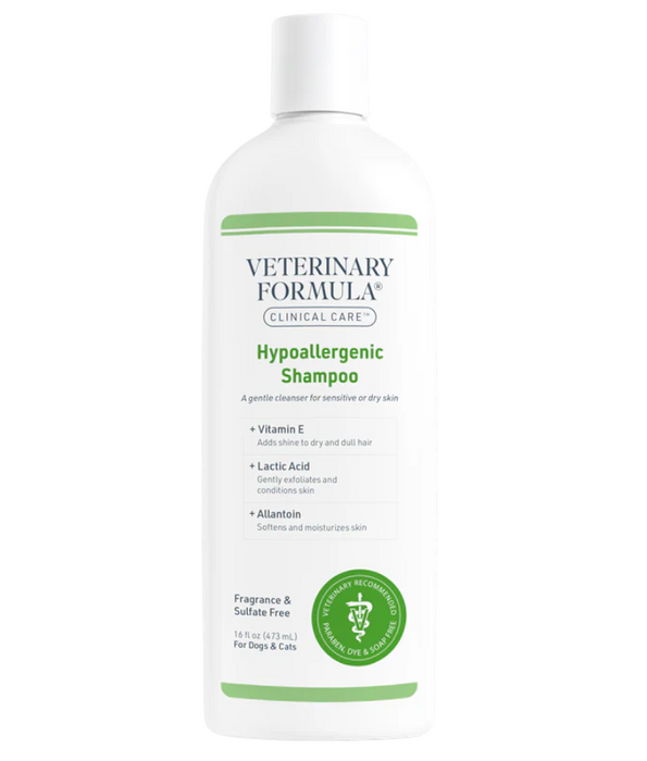 Synergy Labs - Veterinary Formula Clinical Care Hypoallergenic Shampoo for Dogs and Cats Fragrance-Free Pet Shampoo for Allergies