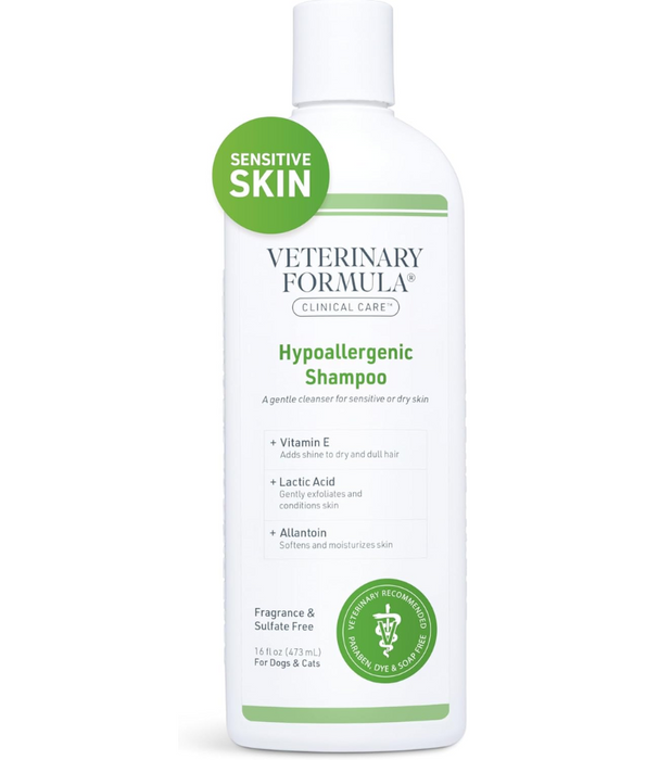 Synergy Labs - Veterinary Formula Clinical Care Hypoallergenic Shampoo for Dogs and Cats Fragrance-Free Pet Shampoo for Allergies