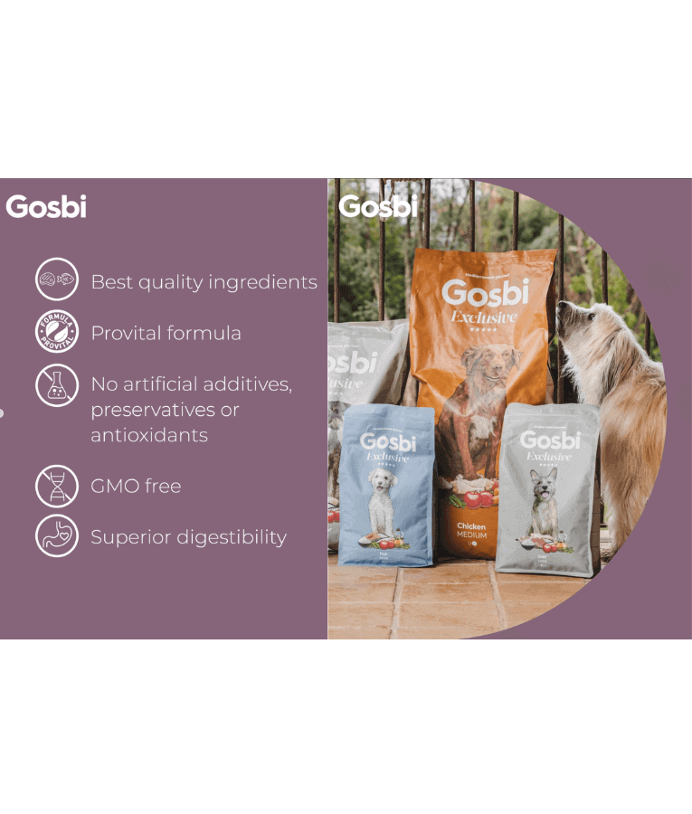 Gosbi - Exclusive, Hypoallergenic Chicken Puppy Dry Dog Food For Mini and Small Breeds 2kg-7kg