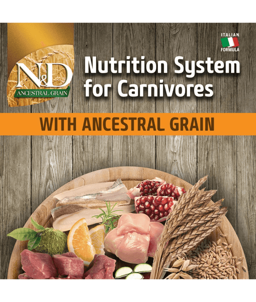 Farmina - N&D Ancestral Grain, Chicken and Pomegranate Adult Dry Dog Food For Mini and Small Breeds 2.5kg