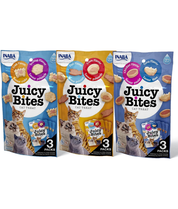 Inaba - Juicy Bites Fish & Clam Flavor 34g 3 packs