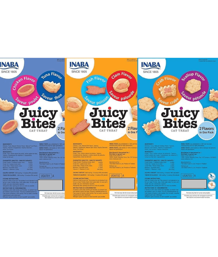 Inaba - Juicy Bites Cat Treats Tuna & Chicken Flavor 34 g (11.3 g × 3)