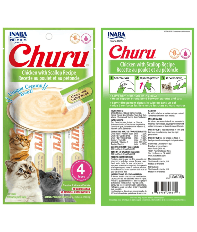 Inaba - Churu Chicken with Scallop 4 Tubes