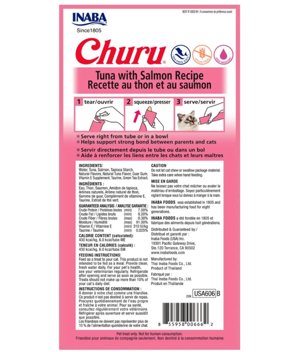 Inaba - Churu Tuna with Salmon 4 Tubes 56g