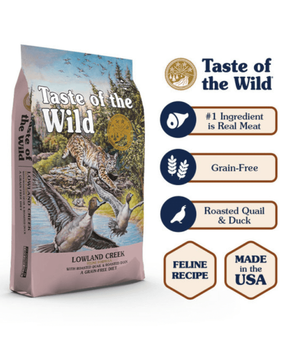 Taste of The Wild Taste Of The Wild Lowland Creek Feline Recipe with Roasted Quail & Roasted Duck 2 kg
