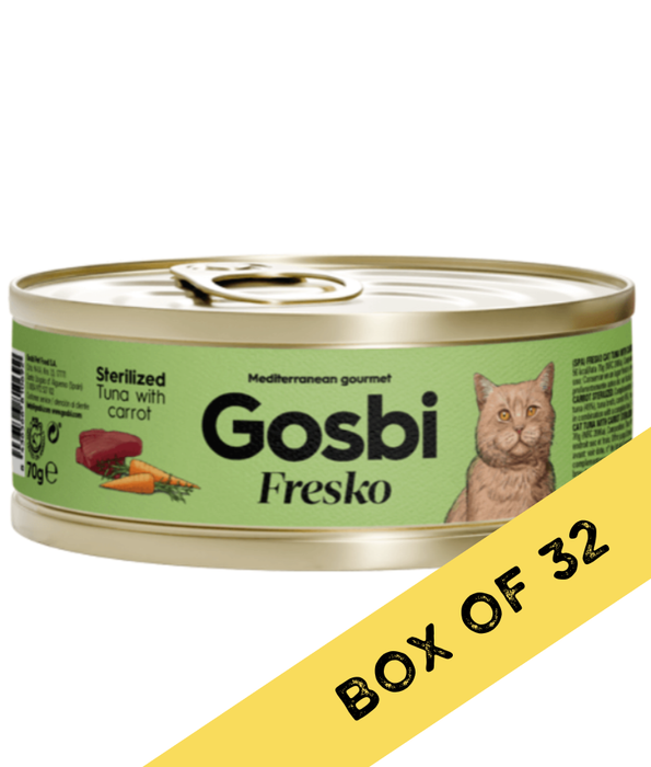 Gosbi - Fresko, Tuna with Carrot, Sterilized Complementary Adult Wet Cat Food – 70g