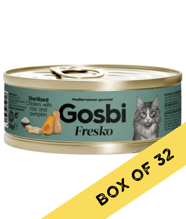 Gosbi - Fresko, Chicken with Rice and Pumpkin, Sterilized Complementary Adult Wet Cat Food – 70g