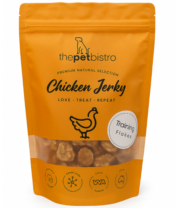 The Pet Bistro Chicken Jerky Training Flakes 100g
