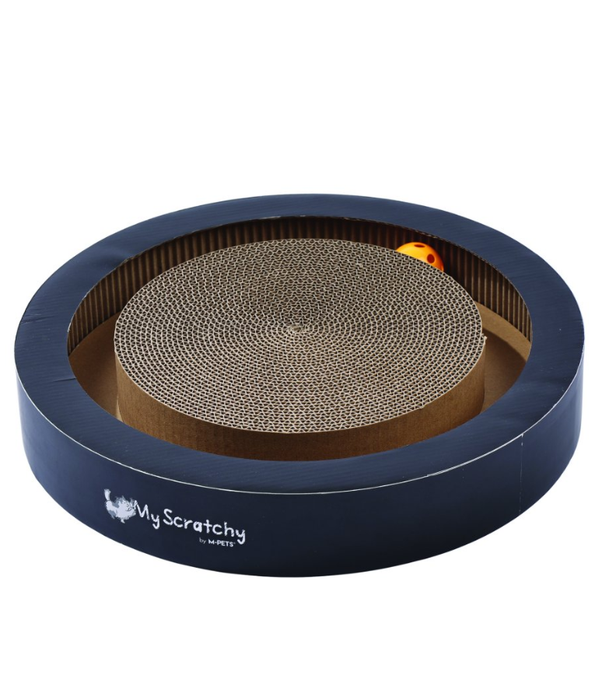 M‑Pets - Milwaukee Cat Scratcher, Cardboard Scratching Surface, Furniture Protection, Catnip Included - 36×36×5.8 cm