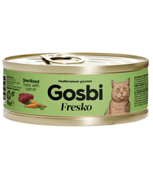 Gosbi - Fresko, Tuna with Carrot, Sterilized Complementary Adult Wet Cat Food – 70g