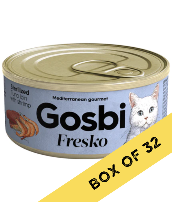 Gosbi - Fresko, Tuna and Shrimp Sterilized Complementary Adult Wet Cat Food – 70g