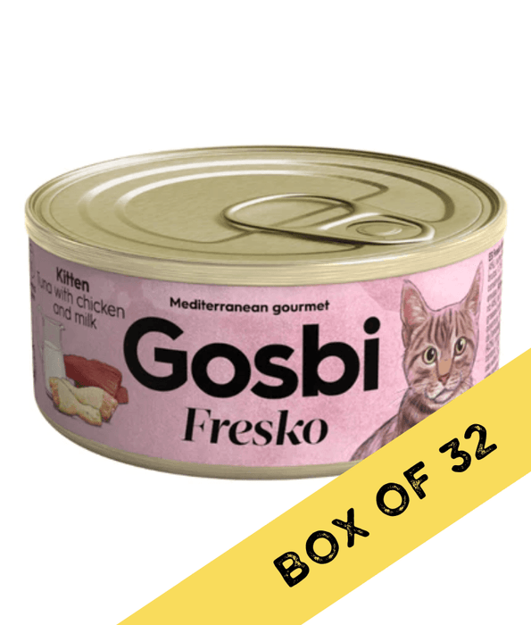 Gosbi - Fresko, Tuna, Chicken, and Milk Kitten Complementary Wet Cat Food – 70g