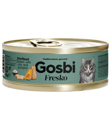 Gosbi - Fresko, Chicken with Rice and Pumpkin, Sterilized Complementary Adult Wet Cat Food – 70g