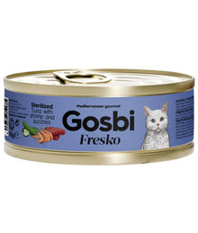 Gosbi - Fresko, Tuna with Shrimp and Zucchini, Sterilized Complementary Adult Wet Cat Food – 70g