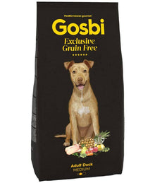 Gosbi - Exclusive Grain Free, Hypoallergenic Duck, Adult Dry Dog Food For Medium Breeds - 3kg, 12kg