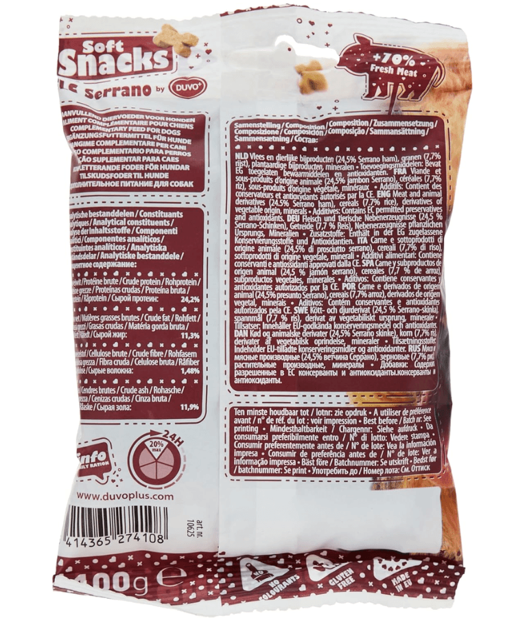 Duvo - TLC Soft Snack Serrano 100g