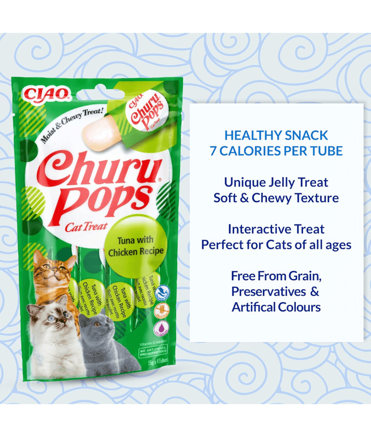 Inaba - Churu Pops Tuna with Chicken 4 Tubes 60g