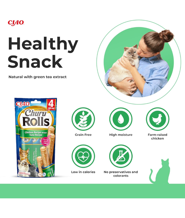 Inaba - Churu Rolls - Tuna 4 Sticks