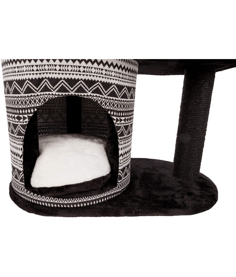 Trixie Giada Cat Tree Scratching Post Black & white 65Lx38Wx112H cm