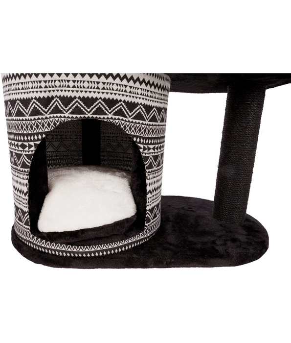 Trixie Giada Cat Tree Scratching Post Black & white 65Lx38Wx112H cm