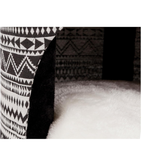 Trixie Giada Cat Tree Scratching Post Black & white 65Lx38Wx112H cm