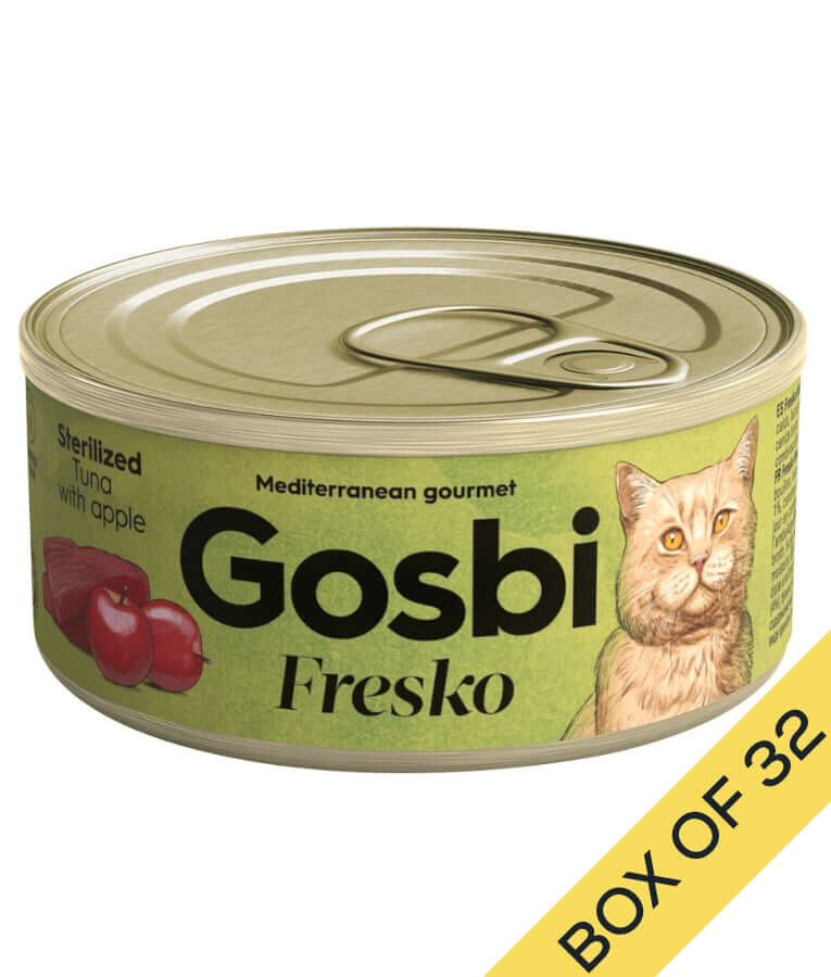 Gosbi - Fresko, Tuna and Apple Sterilized Complementary Adult Wet Cat Food – 70g