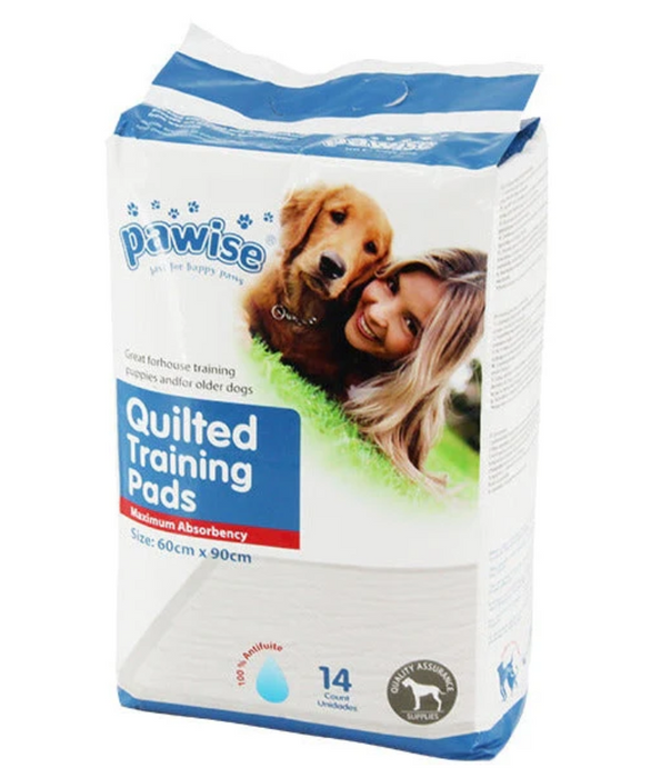 Pawise Quilted Training Pads – Leak-Proof House Training Pads for Puppies & Older Dogs (14-100 pack, Multiple Sizes)