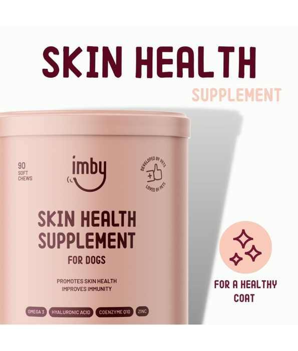 Imby – Skin Health Supplement, Reduces Shedding, Itching & Dry Skin – 90 Soft Chews