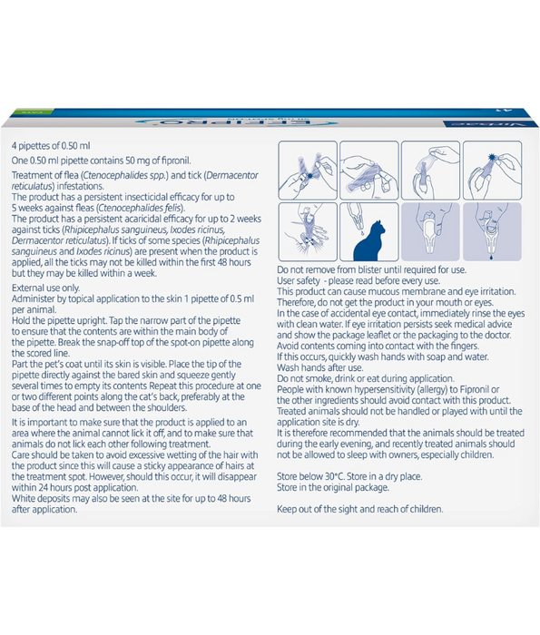 Virbac- Effipro Spot-On for Cats – Flea & Tick Treatment 2–6 kg