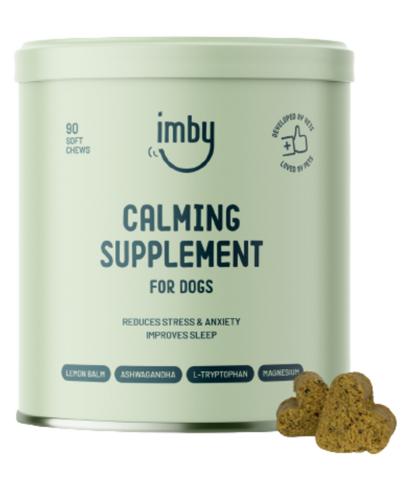 Imby – Calming Supplement, Reduces Stress & Anxiety, Improves Sleep – 90 Soft Chews