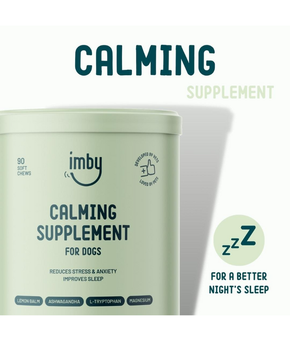 Imby – Calming Supplement, Reduces Stress & Anxiety, Improves Sleep – 90 Soft Chews