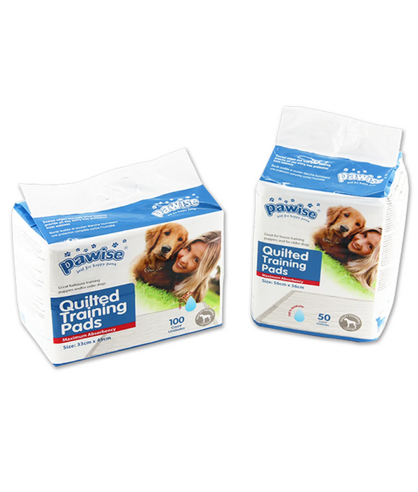 Pawise Quilted Training Pads – Leak-Proof House Training Pads for Puppies & Older Dogs (14-100 pack, Multiple Sizes)