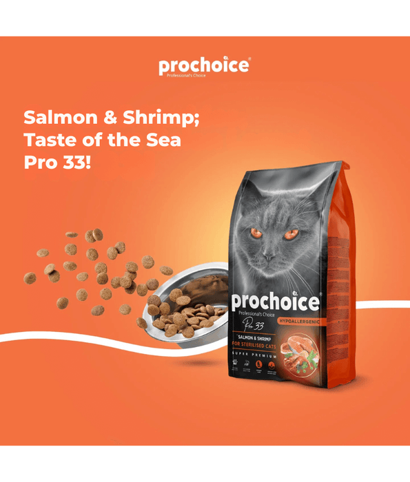 Prochoice - Pro 33 Salmon & Shrimp Sterilized Hypoallergenic 2kg-15kg