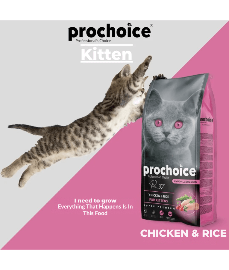 Prochoice - Pro 37 Chicken & Rice Hypoallergenic For Kittens 2kg