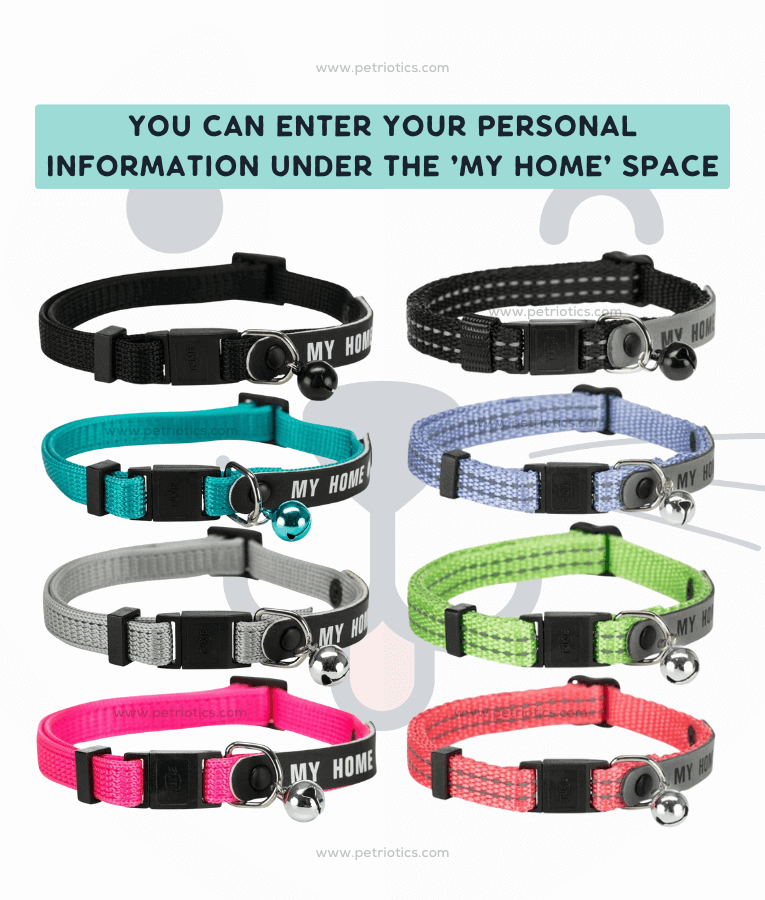 Trixie - Cat collar My Home - Nylon Cat Collar with Adres Bracket