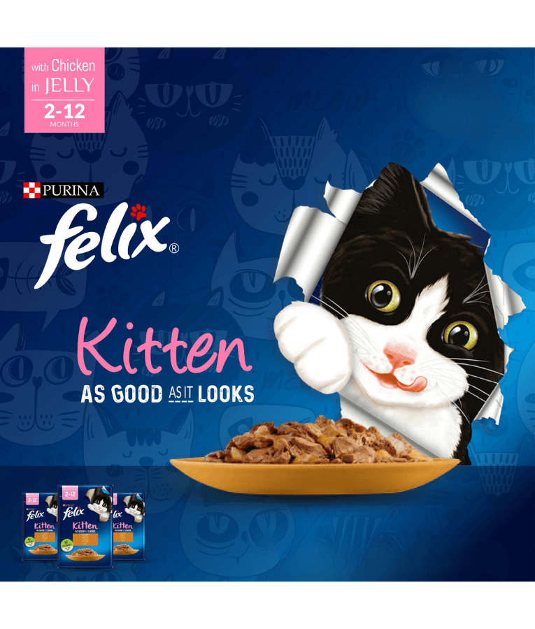 Purina - Felix As Good As It Looks Chicken In Jelly Kitten Wet Cat Food 85g