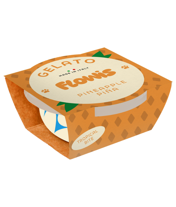 Gosbi - Flowis Gelato, Pineapple Flavor, Frozen Dog Treat for All Dogs - 40g
