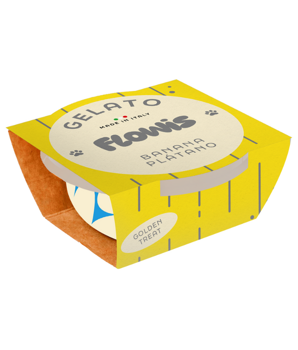 Gosbi - Flowis Gelato, Banana Flavor, Frozen Dog Treat for All Dogs - 40g