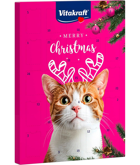 Vitakraft - Advent Calendar for Cats 2025, Premium Christmas Cat Treat Calendar - 24 Daily Snacks