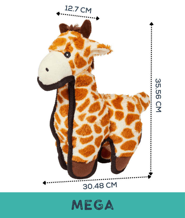 Spunky Pup - Tough Plush Giraffe Toy, Triple Stitch Durable Squeaky