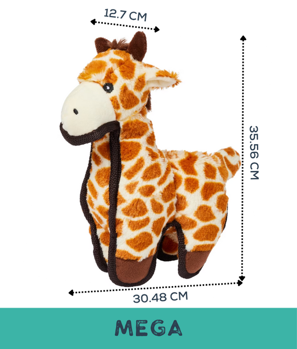 Spunky Pup - Tough Plush Giraffe Toy, Triple Stitch Durable Squeaky