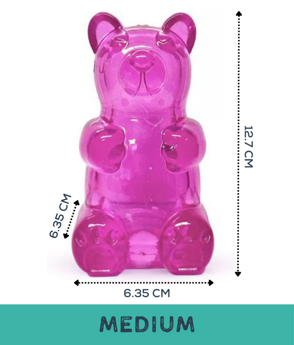 Spunky Pup - Gummy Bear Squeaky Toy, Non-Toxic Durable Rubber, Chew Toy for Dogs - Medium