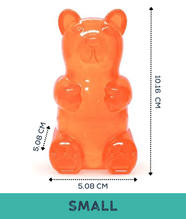 Spunky Pup - Gummy Bear Squeaky Toy, Non-Toxic Durable Rubber, Chew Toy for Dogs - Small