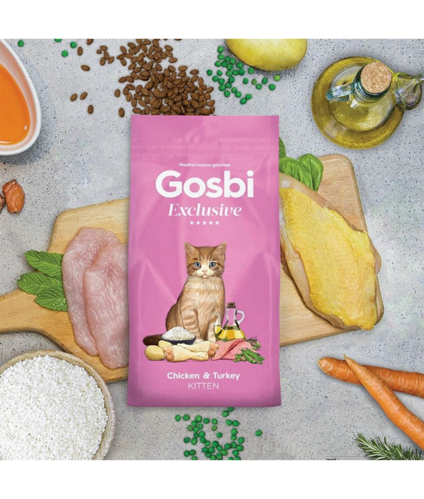 Gosbi - Exclusive, Chicken and Turkey Kitten Dry Cat Food – Growth Formula 1.5kg-6kg