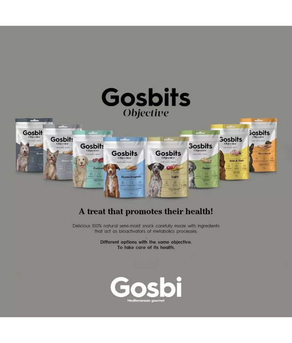 Gosbi - Gosbits Objective, Lamb Adult and Senior Dog Treats – Prebiotic, Gastrointestinal Disorders, All Natural 150g